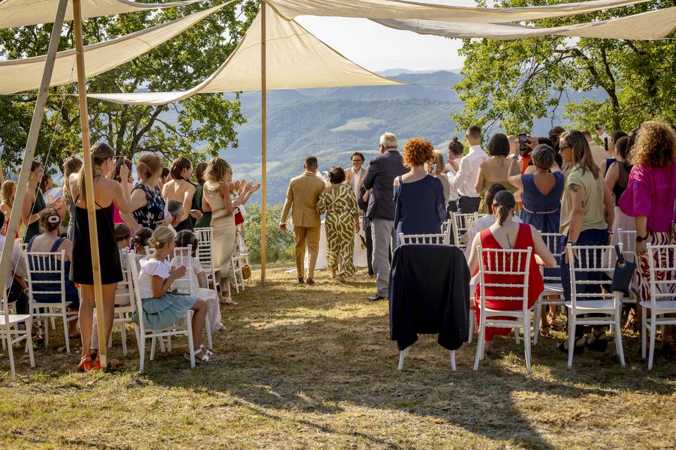 Ceremony on the hill's top