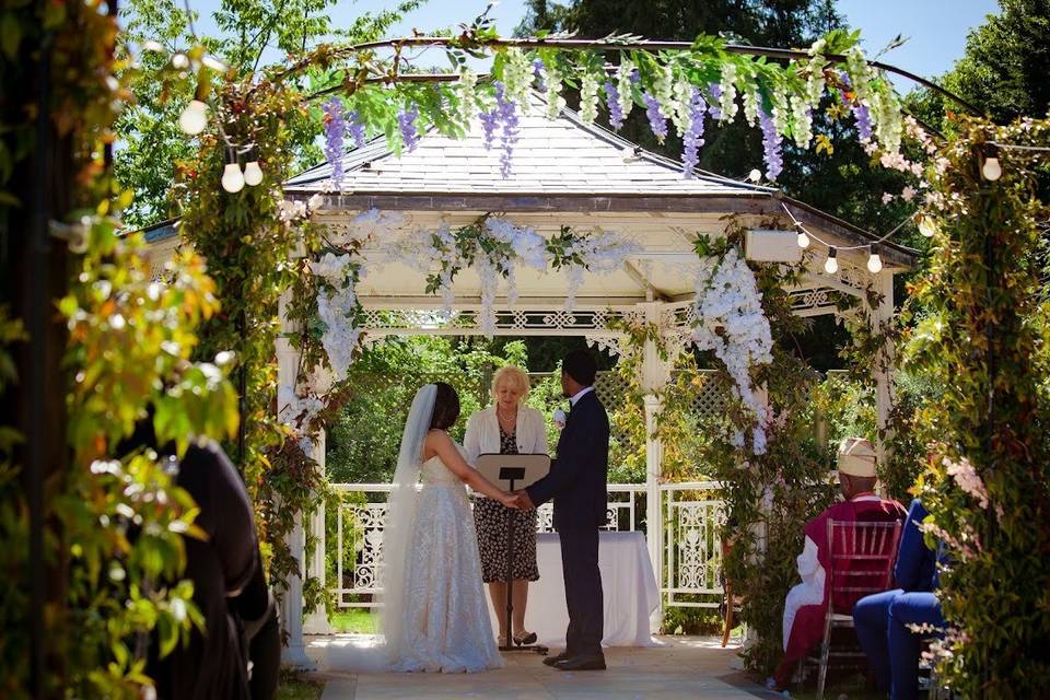 Outdoor wedding ceremony