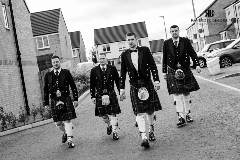 Groom and groomsmen