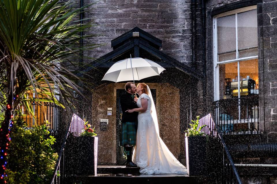 Umbrella and rain shot