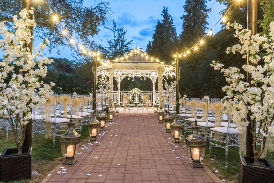 Outdoor wedding ceremony