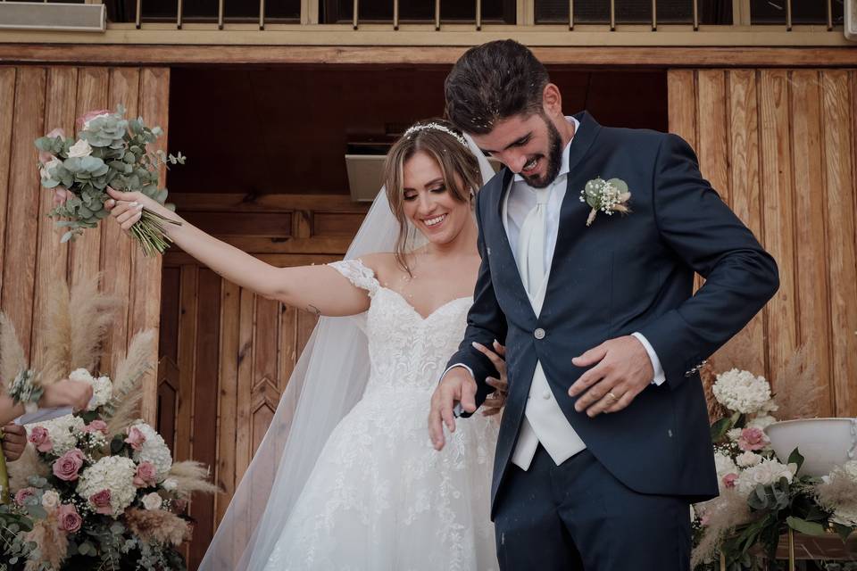 Newlyweds' exit