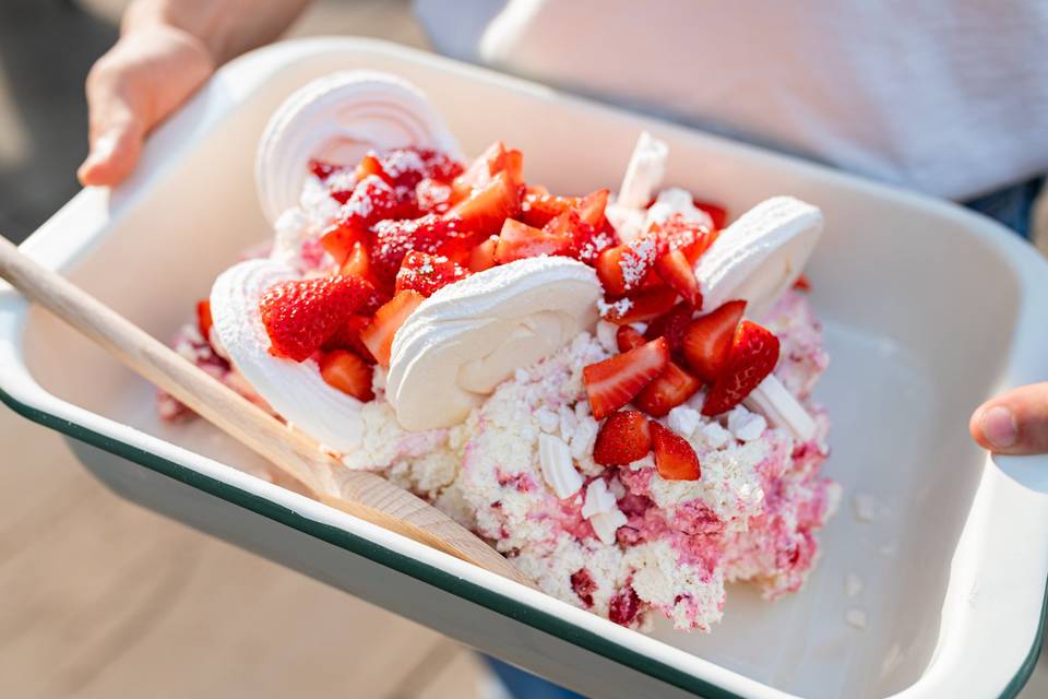 Dessert served family style