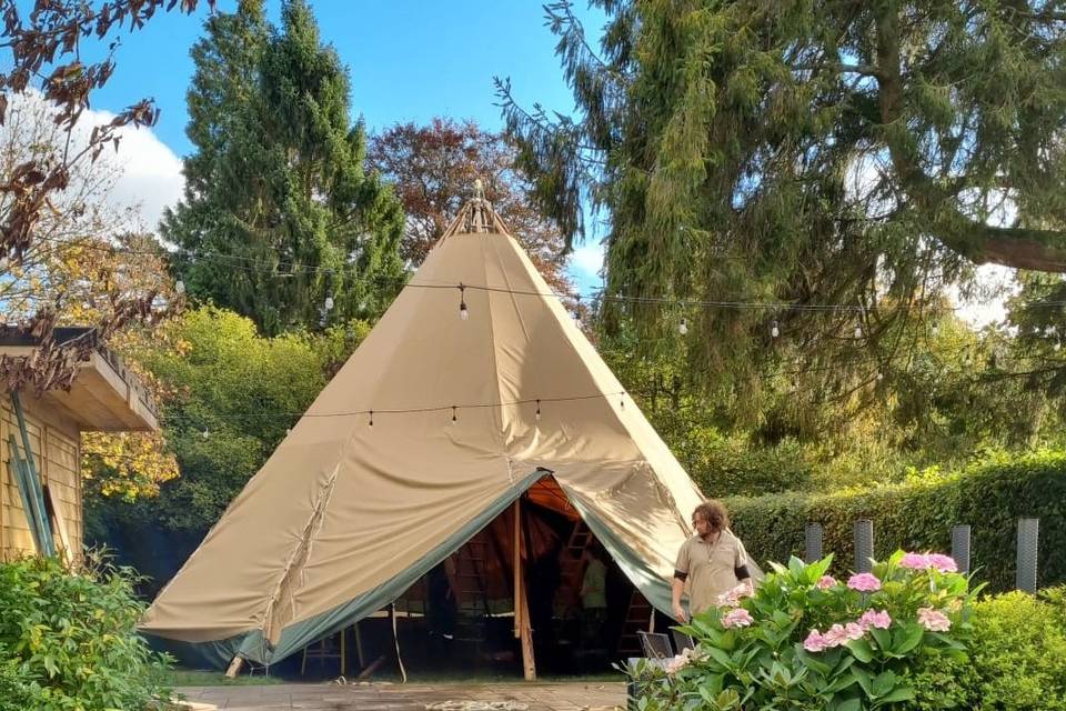 The Tipi at The Abinger Hatch