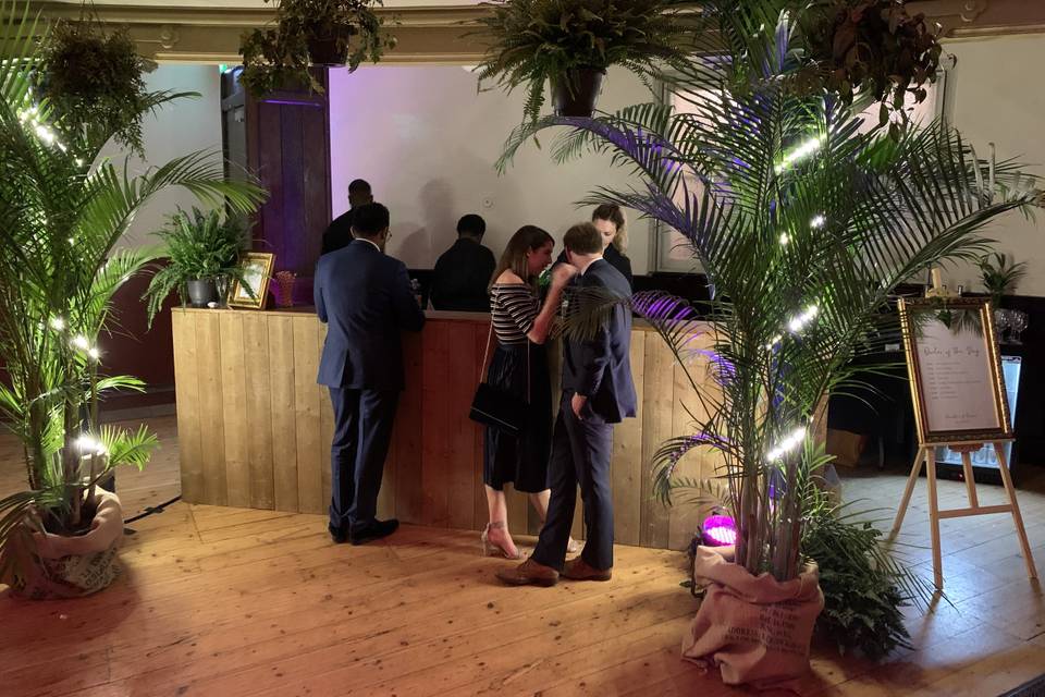 Rustic bar indoors