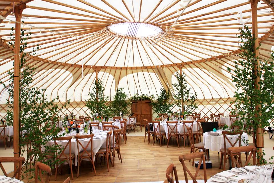 Decorated Yurt Interior