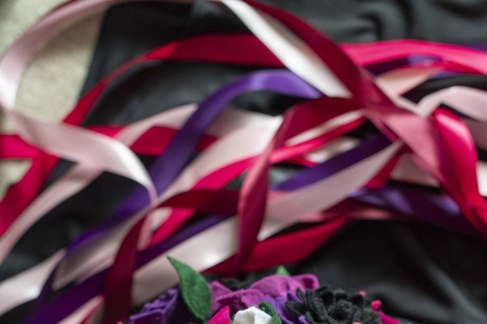 Jewel tone round bouquet