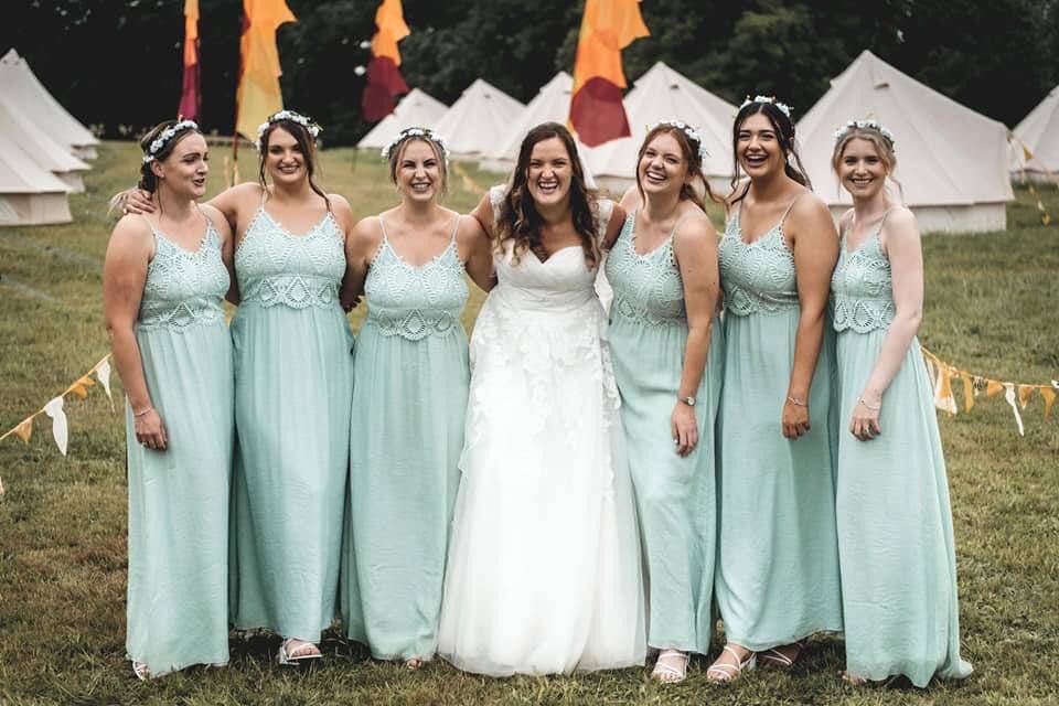 Festival themed bridal party