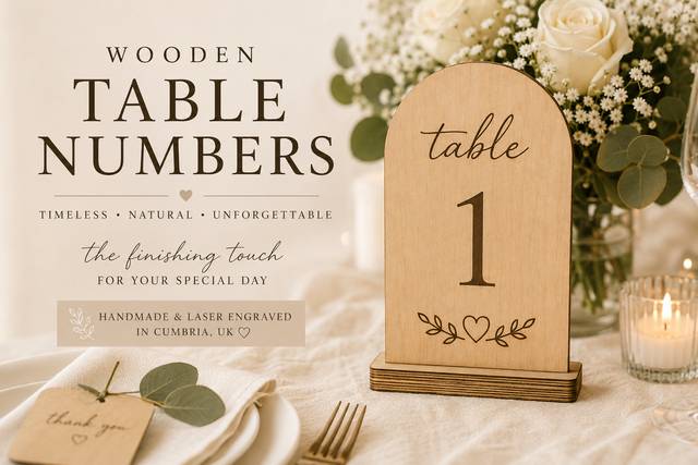 Wooden Table Signs