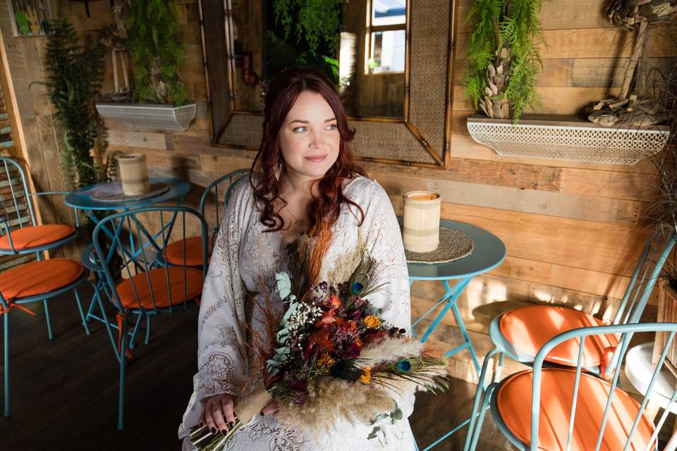 Bride with red hair