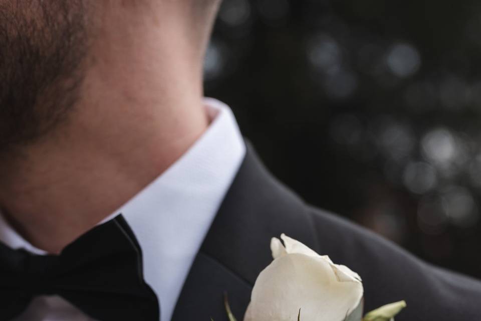 Black Tie Groom Buttonhole