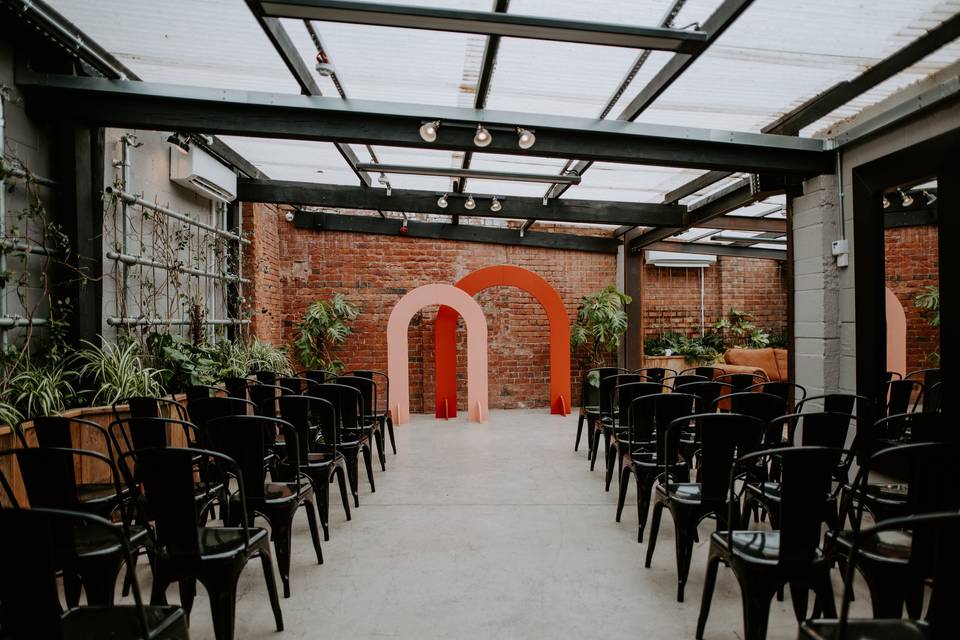 Ceremony with Arches