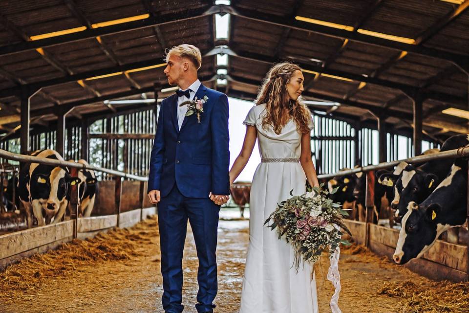 Farmland wedding