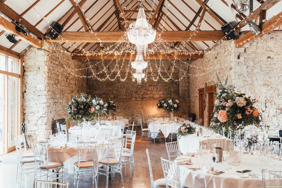 Notley Abbey wedding breakfast