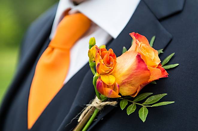 Rose & Freesia Buttonhole