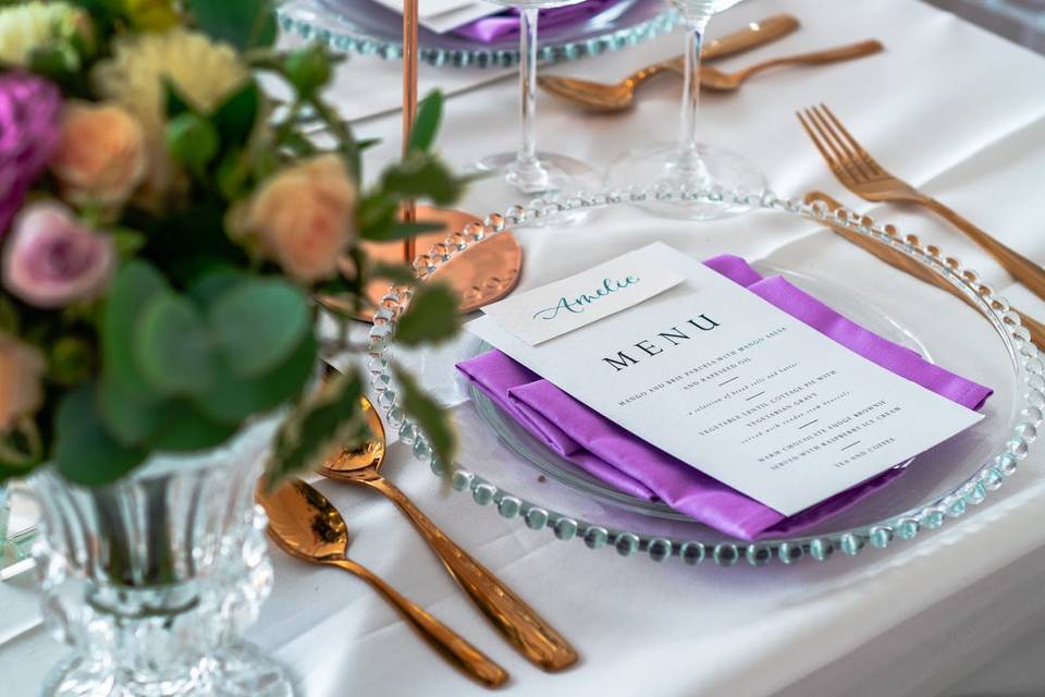 Lilac tablescape