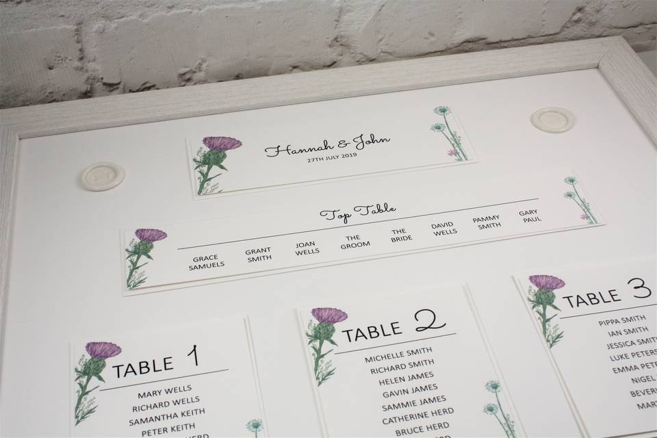 Wild Thistle Table Plan