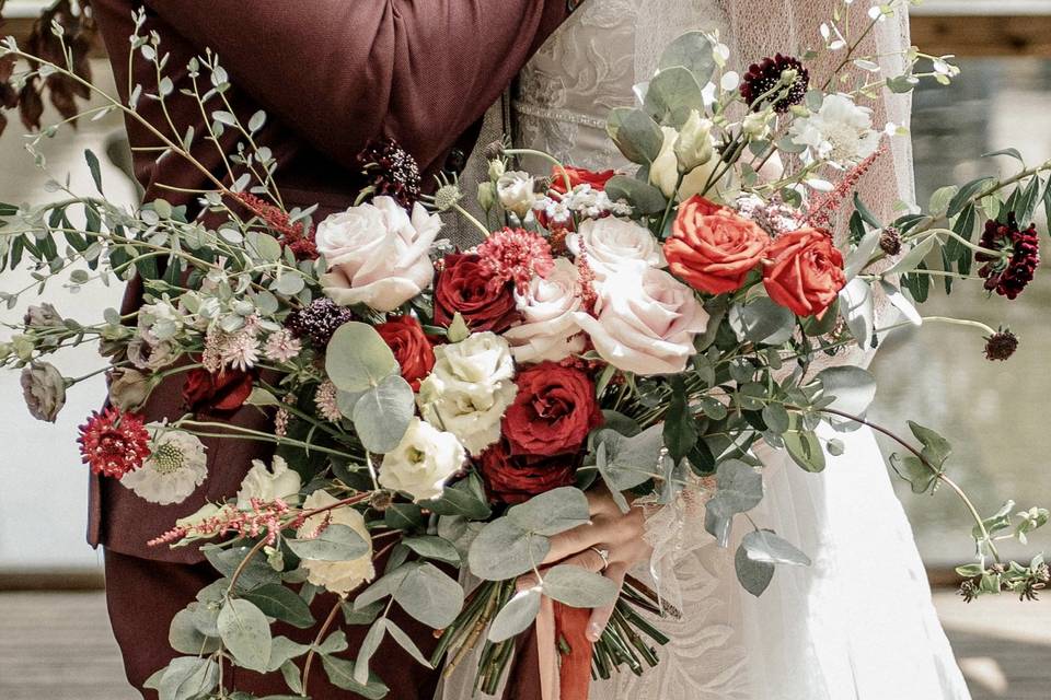 Rich tones with roses brides b