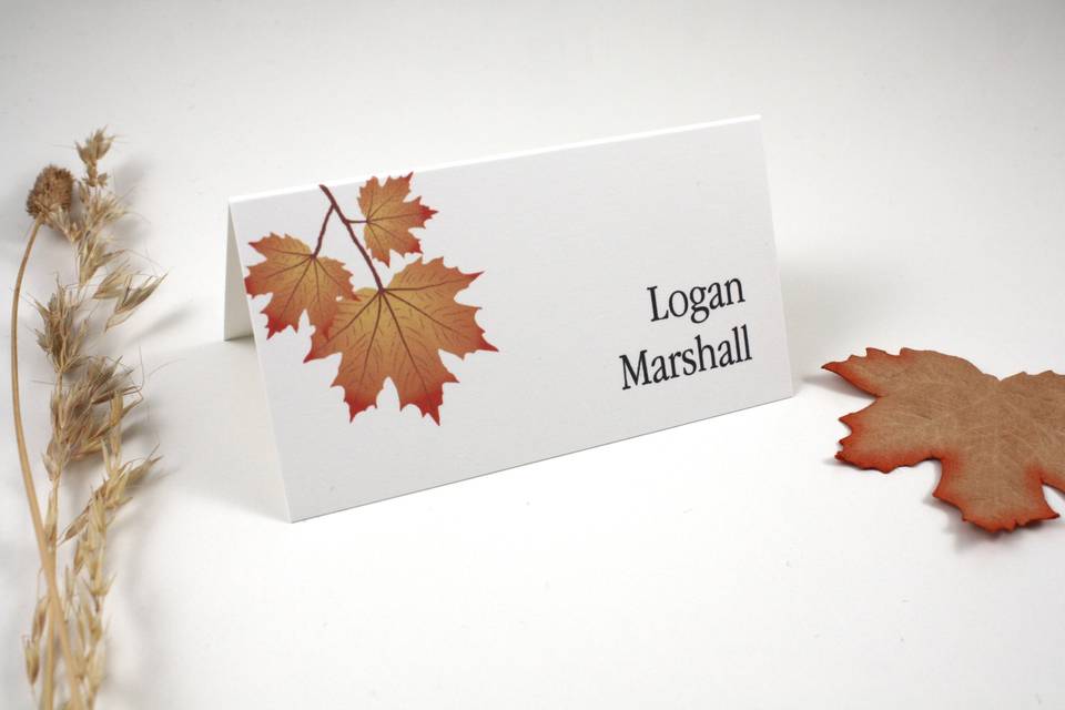 Autumn Leaf Place Card
