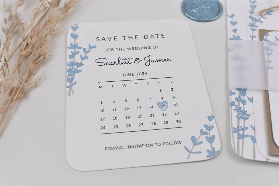 Floral Stems Save the Date