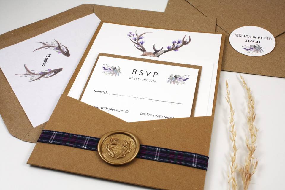 Highland stag Kraft Pocket