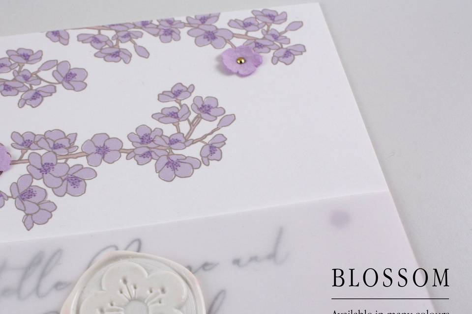 Blossom Lilac Wedding Invite