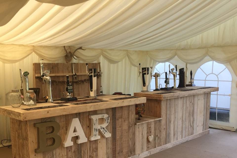 Rustic oak bar