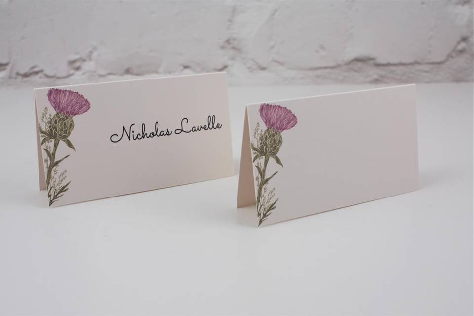 Wild Thistle Place cards