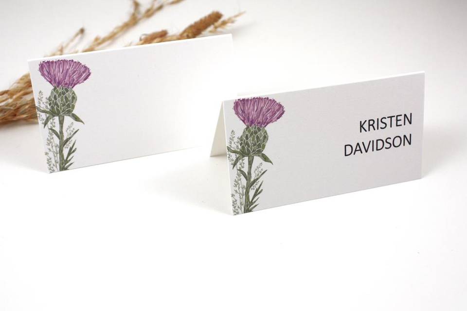 Wild Thistle Place Cards