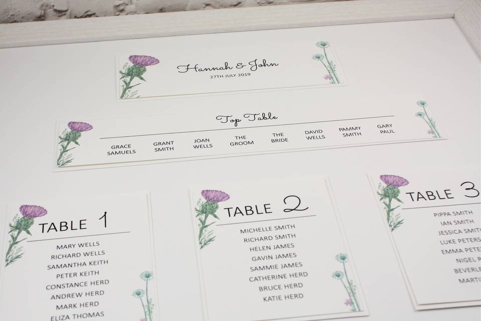 Wild Thistle Table Plan