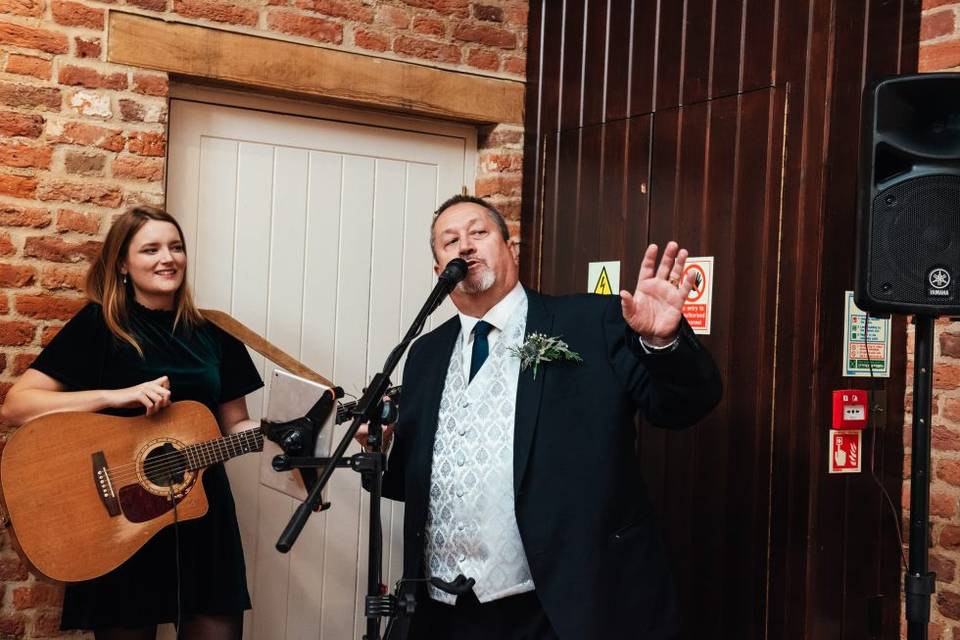 Acoustic guitar singer wedding