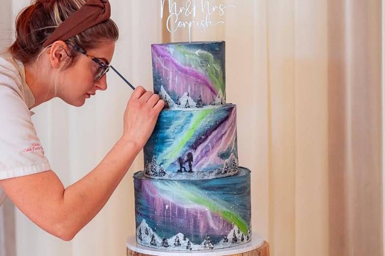 3 tier cocoa butter painted