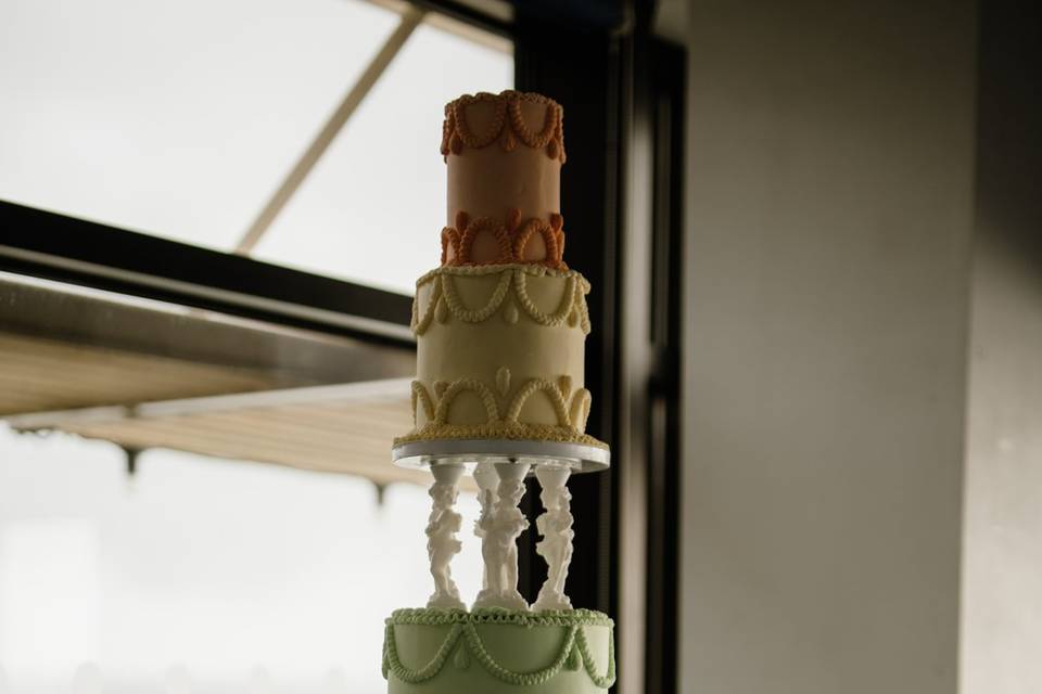Five tier vintage pastel