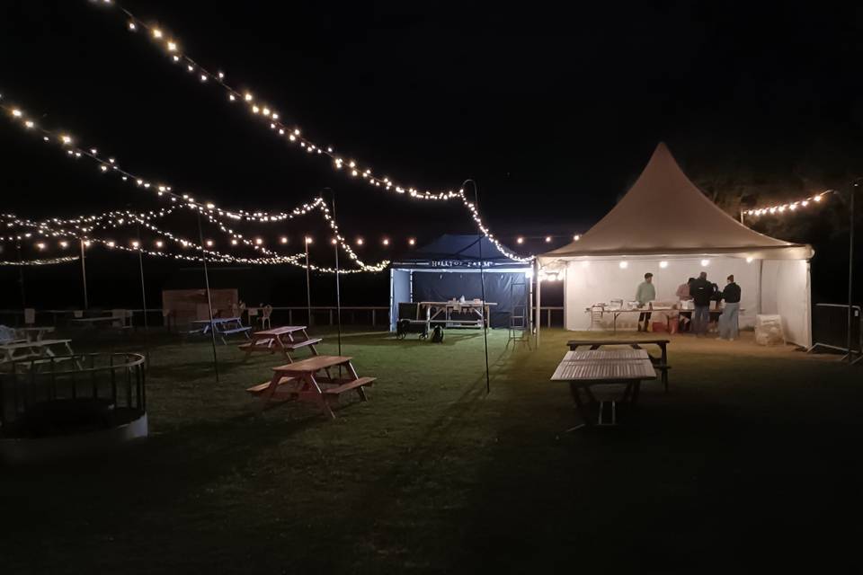 Fairy lighting Overhead