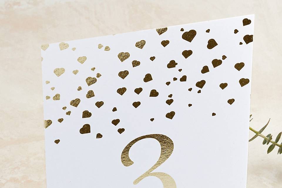 Confetti Table Number