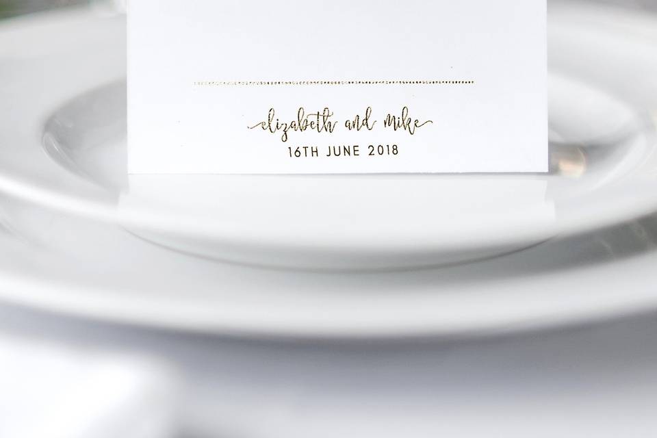 Foil Place Cards