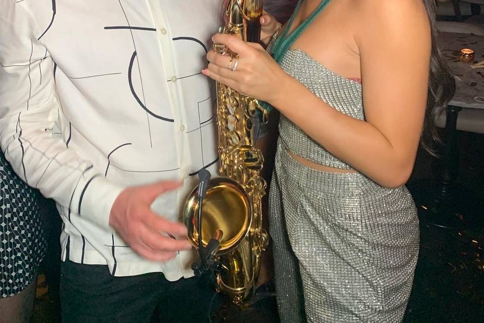 DJ Sax with Love Island Cast