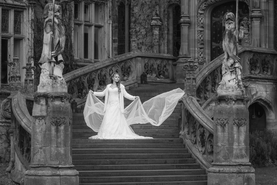 Elegant portrait of bride