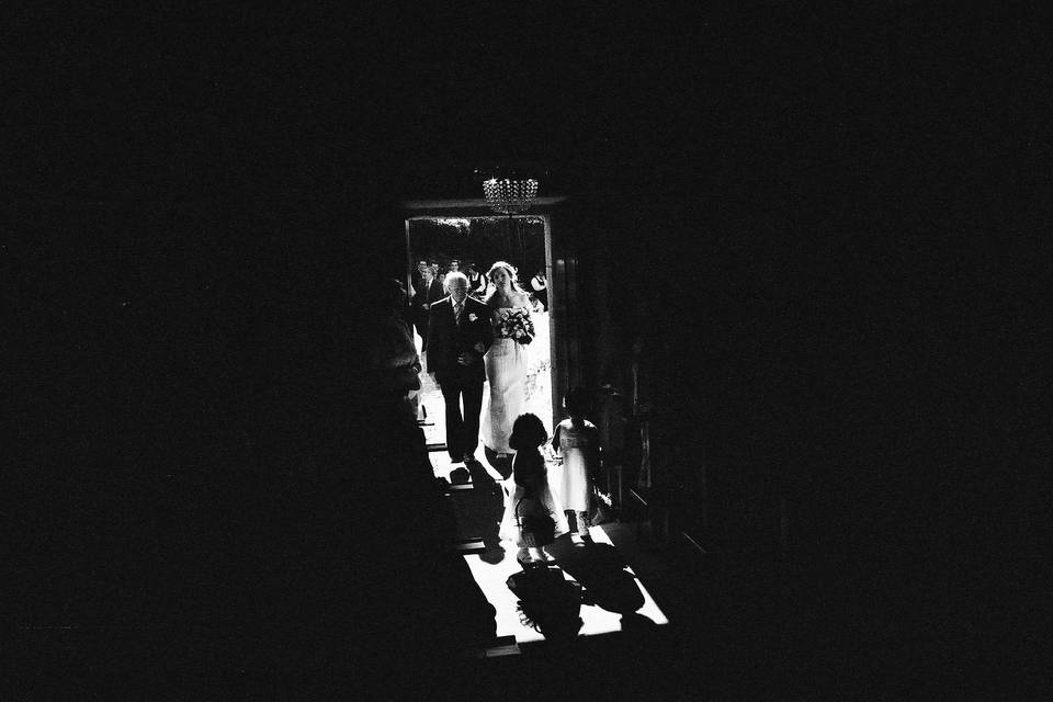 The bride arrival