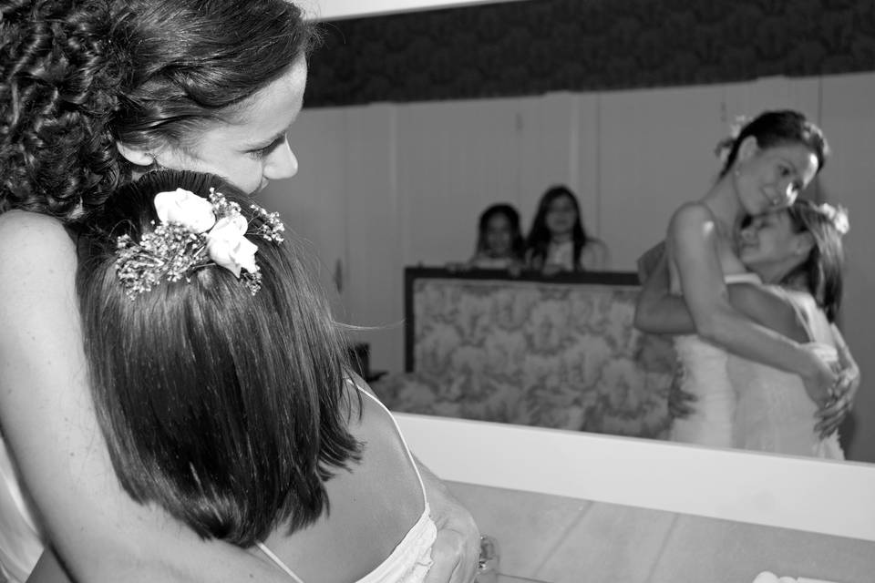 The bride hug