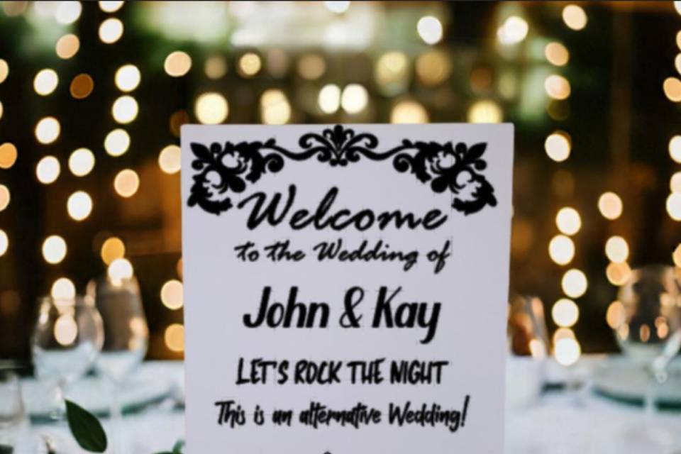 Welcome to the wedding sign