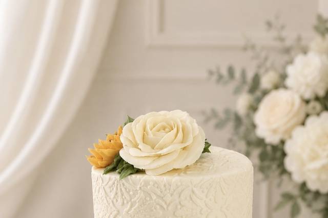 Sunflower themed 2 tier cake