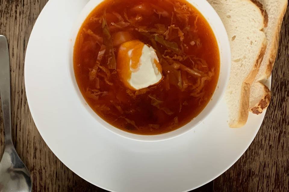 Traditional ukrainian borscht!