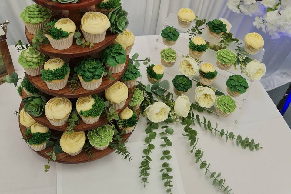 Tiered cupcake display