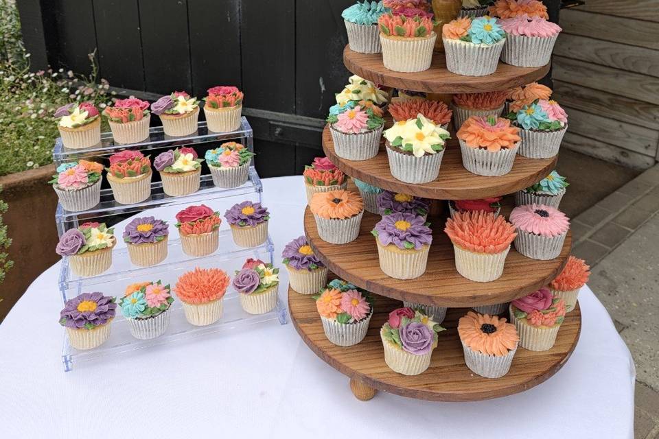 Tiered cupcake display