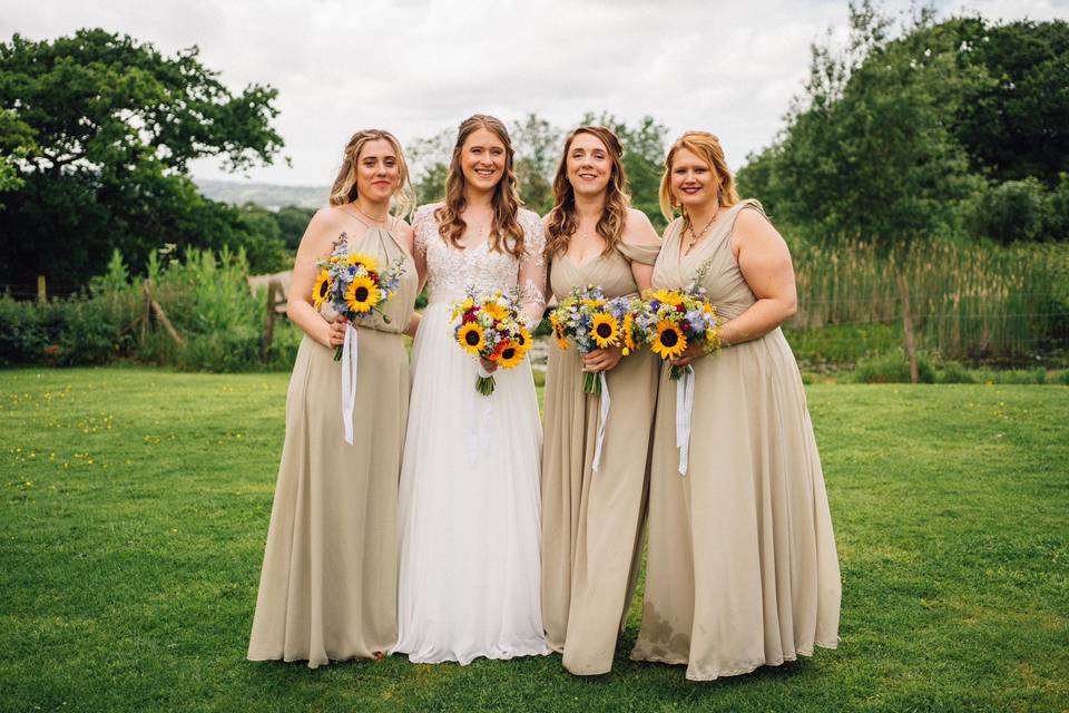 Bridesmaid in mink