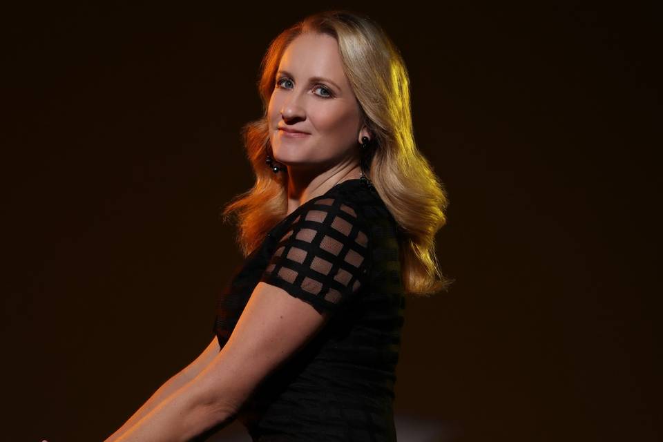 Singer with backing tracks
