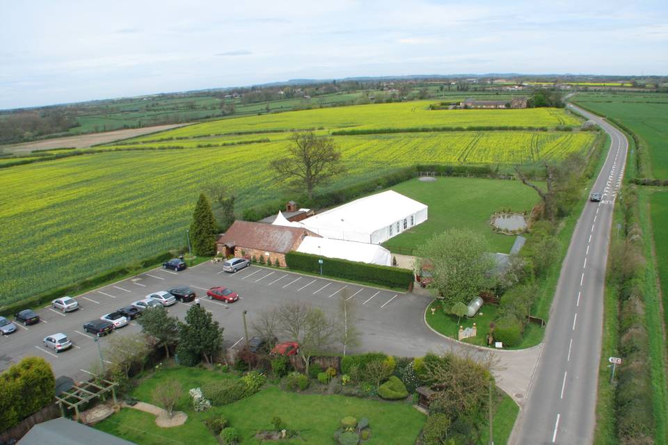 Arial view Marquees