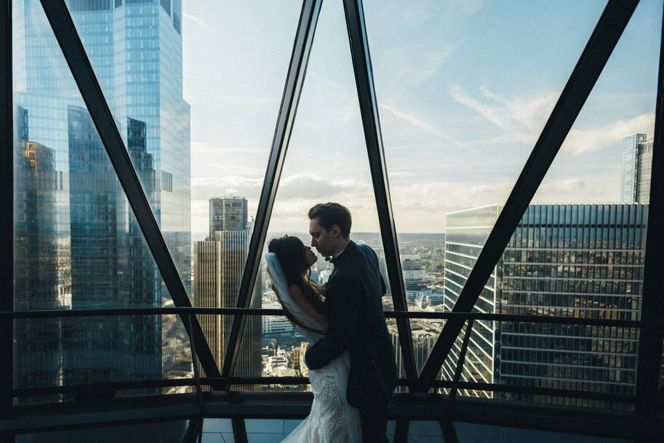 Couple photos at the Gherkin