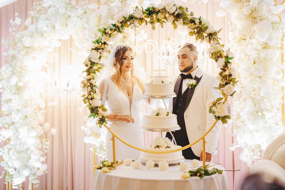 Cutting the cake